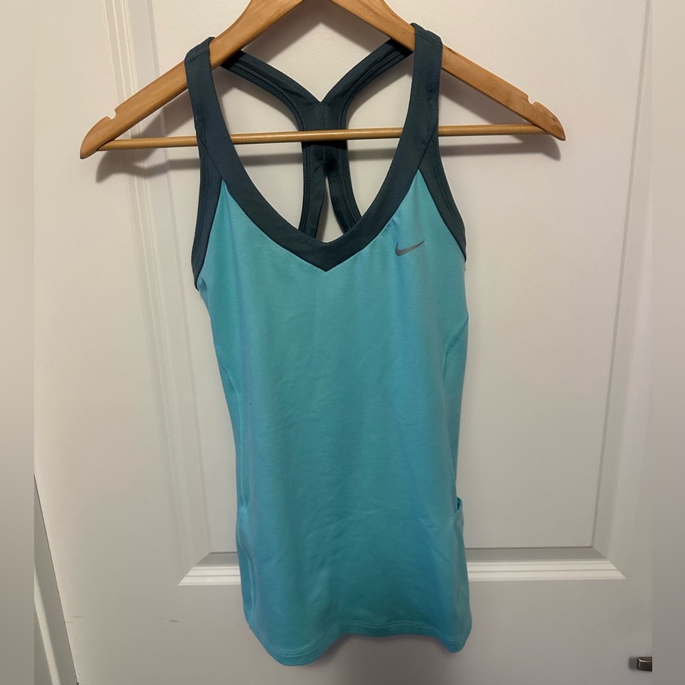 Nike women’s small blue & gray racerback tank. Excellent condition.